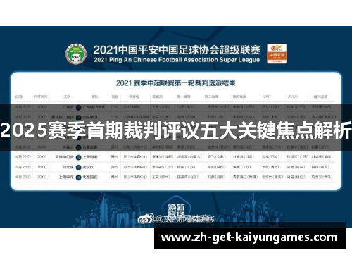 2025赛季首期裁判评议五大关键焦点解析